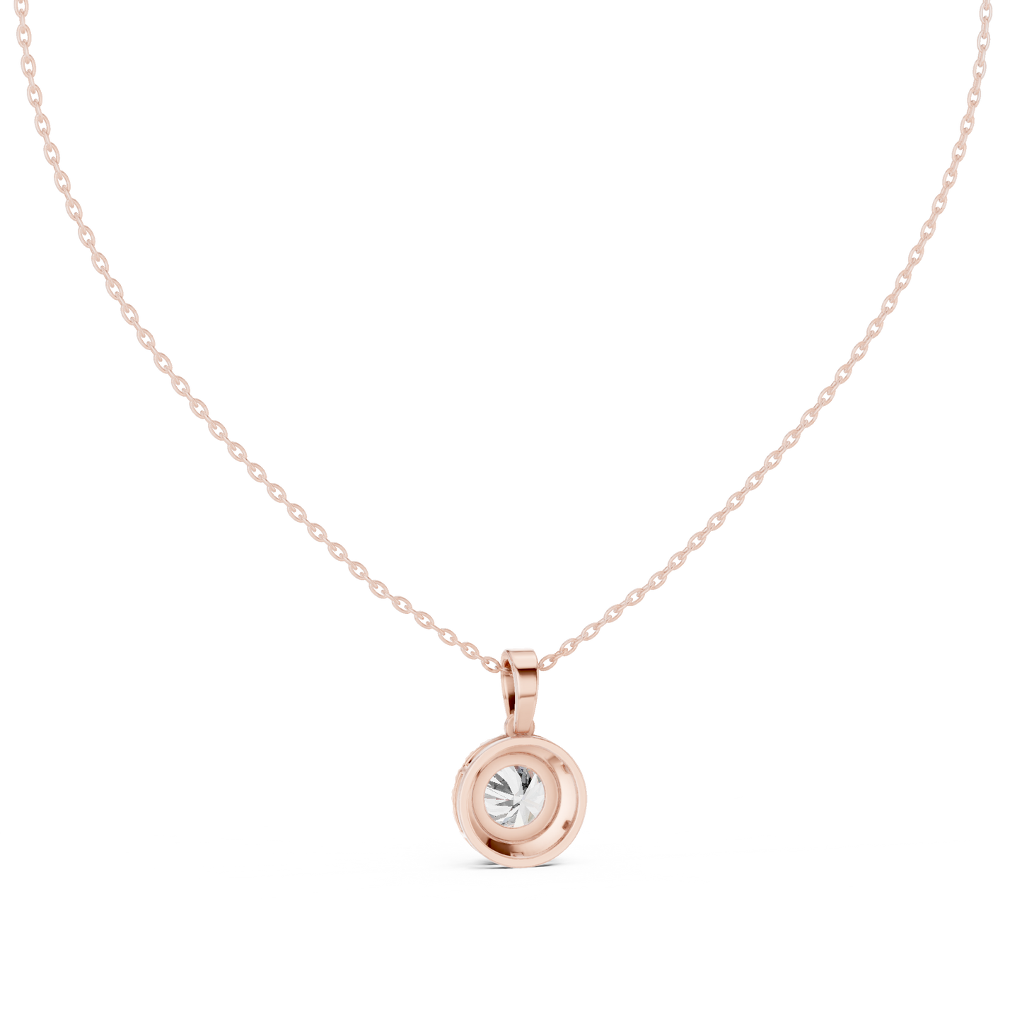 Timeless Round Diamond Pendant with Sparkling Halo