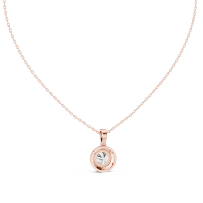Timeless Round Diamond Pendant with Sparkling Halo