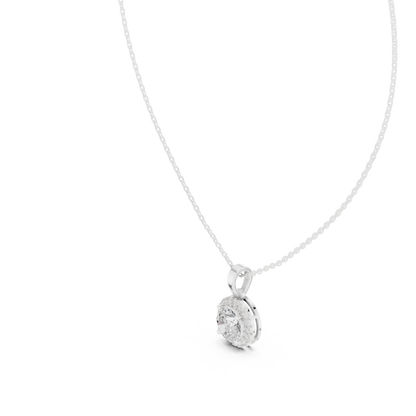 Timeless Round Diamond Pendant with Sparkling Halo