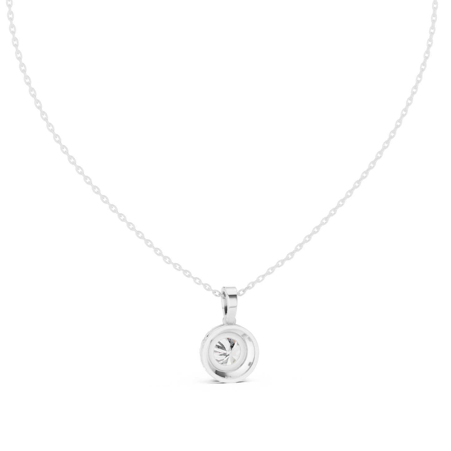 Timeless Round Diamond Pendant with Sparkling Halo