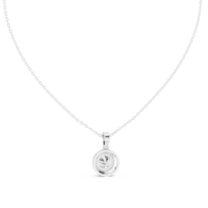 Timeless Round Diamond Pendant with Sparkling Halo