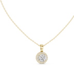 Timeless Round Diamond Pendant with Sparkling Halo