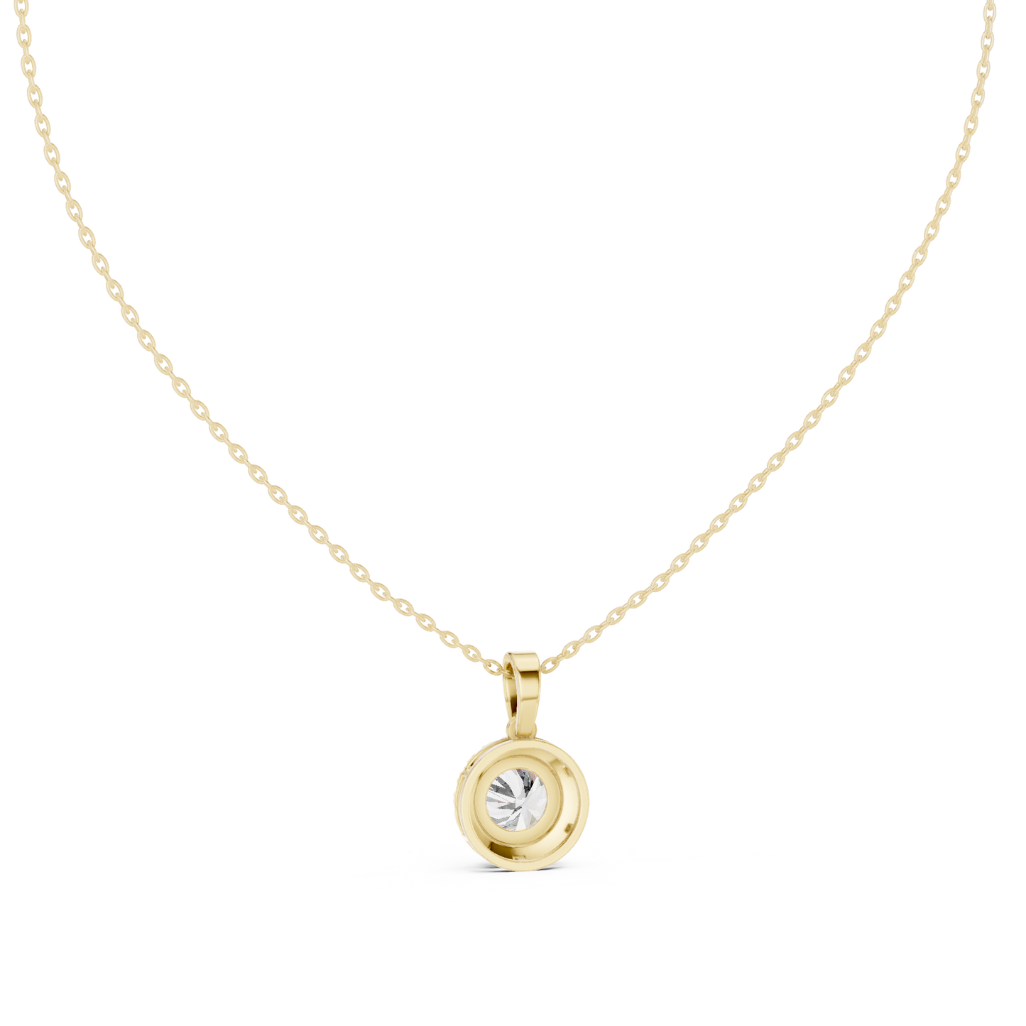 Timeless Round Diamond Pendant with Sparkling Halo