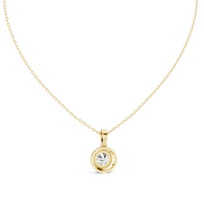 Timeless Round Diamond Pendant with Sparkling Halo