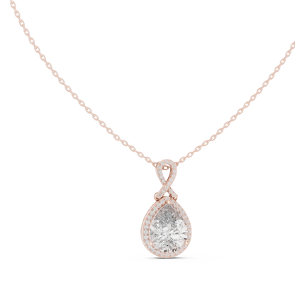 Fine Jewelry Teardrop Diamond Necklace for Women