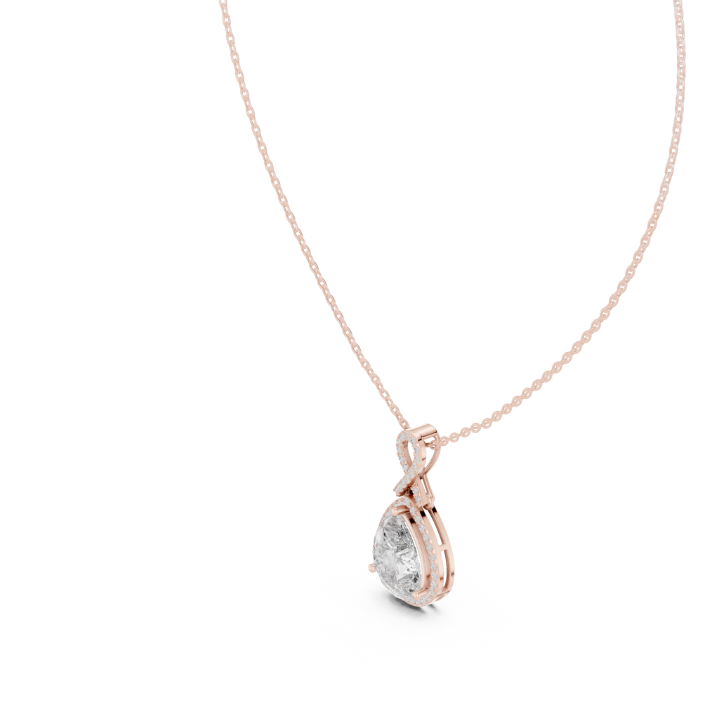 Fine Jewelry Teardrop Diamond Necklace for Women