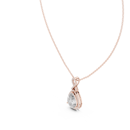 Fine Jewelry Teardrop Diamond Necklace for Women
