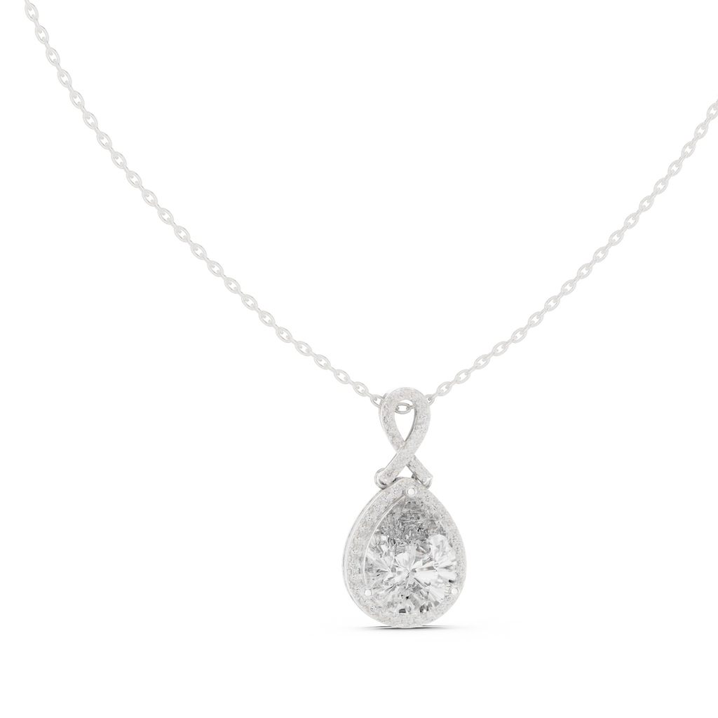 Fine Jewelry Teardrop Diamond Necklace for Women