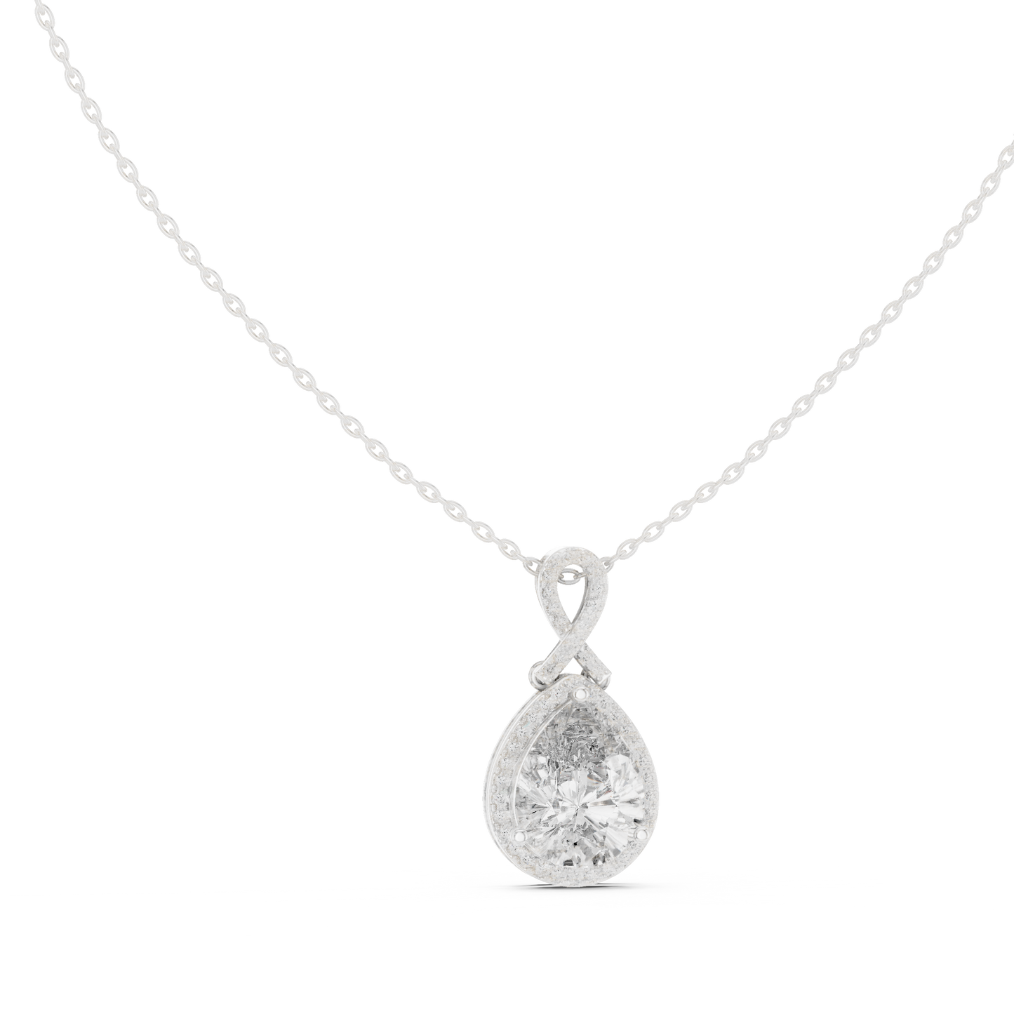 Fine Jewelry Teardrop Diamond Necklace for Women