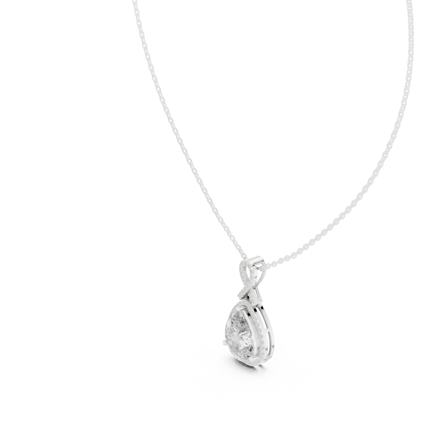 Fine Jewelry Teardrop Diamond Necklace for Women