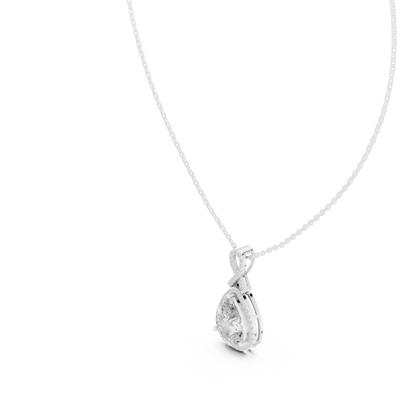 Fine Jewelry Teardrop Diamond Necklace for Women