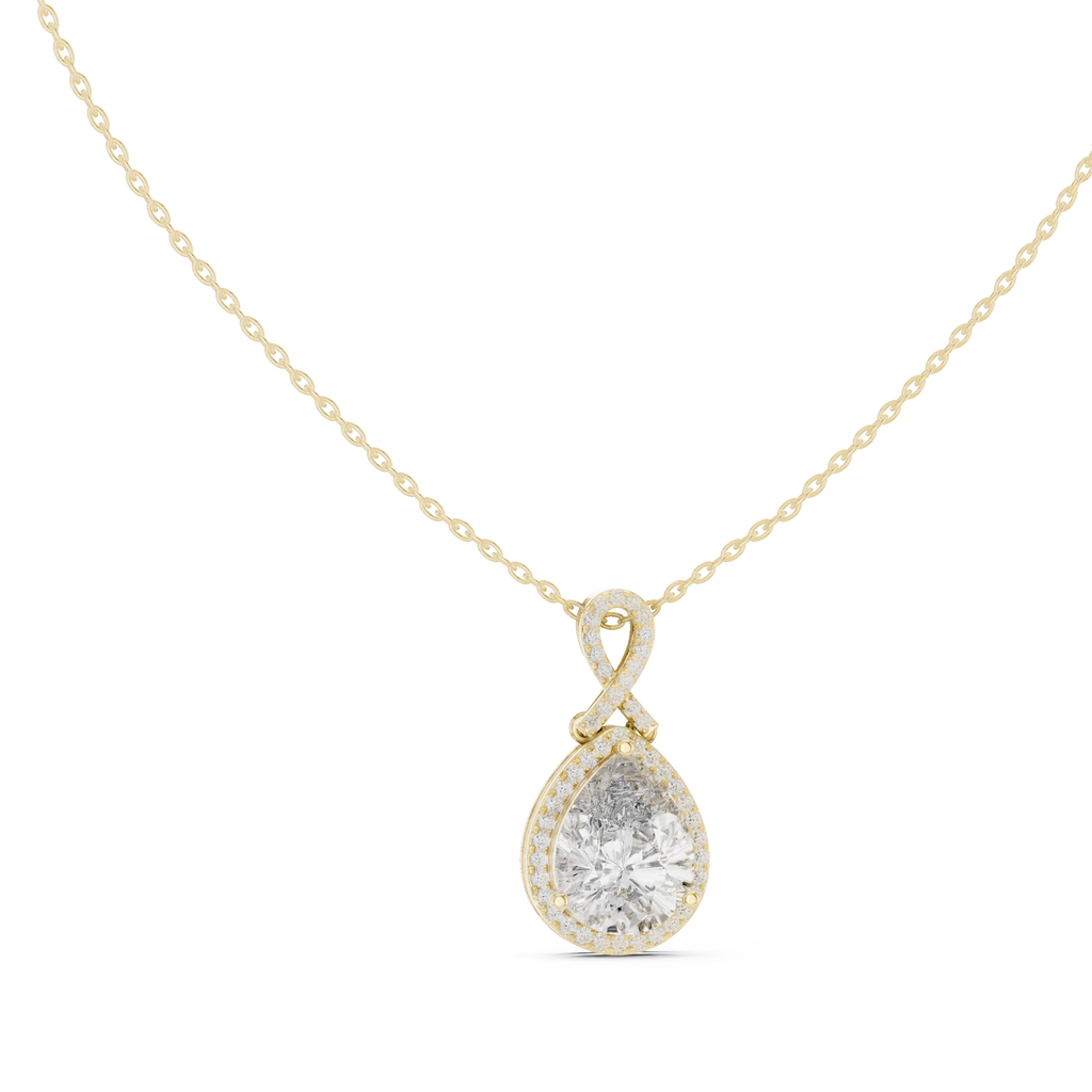 Fine Jewelry Teardrop Diamond Necklace for Women