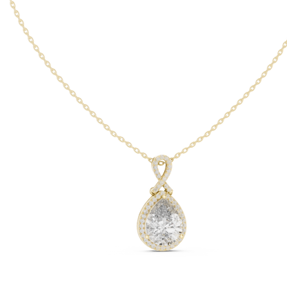 Fine Jewelry Teardrop Diamond Necklace for Women