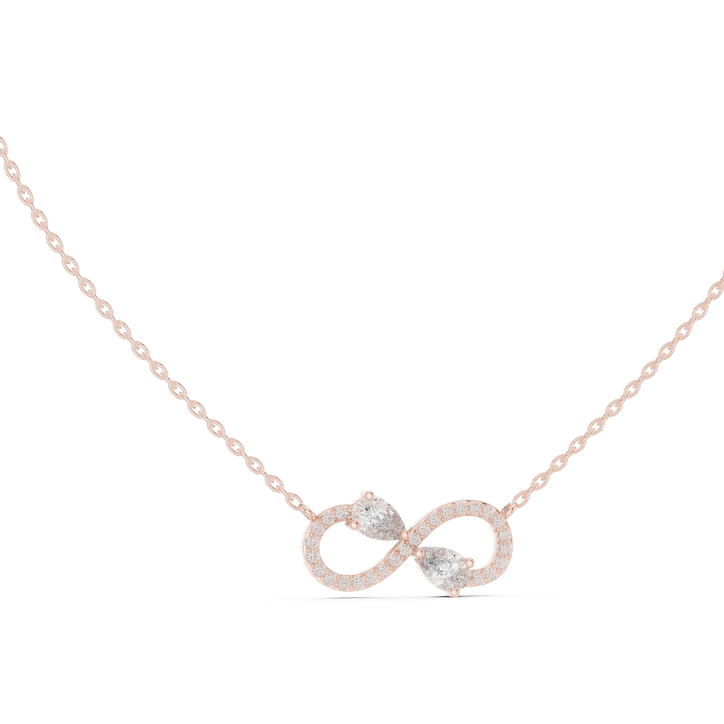 Luxury Infinity Diamond Pendant with Dual Stone Design
