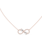 Luxury Infinity Diamond Pendant with Dual Stone Design
