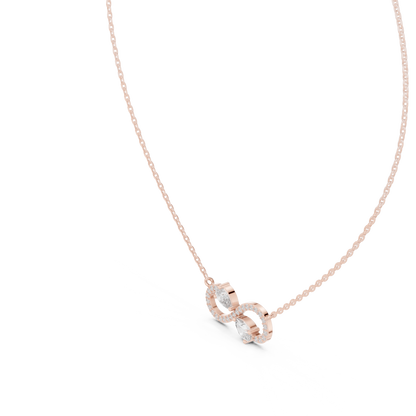 Luxury Infinity Diamond Pendant with Dual Stone Design