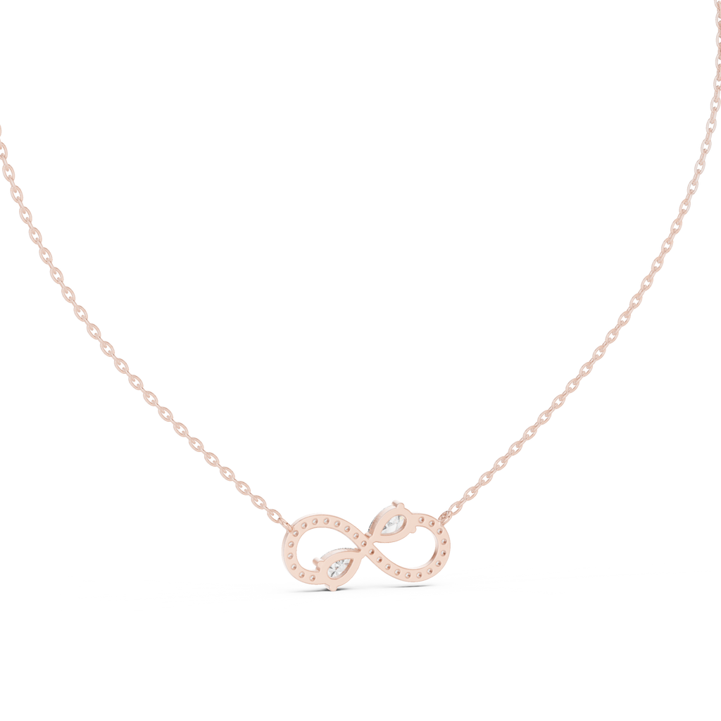 Luxury Infinity Diamond Pendant with Dual Stone Design