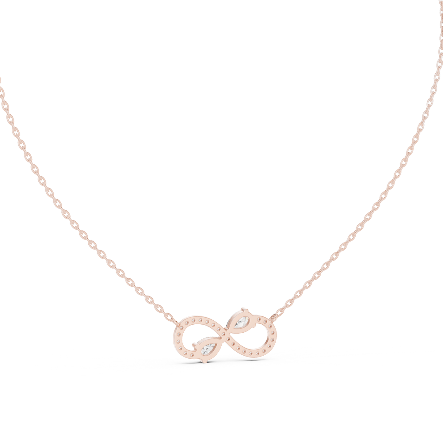 Luxury Infinity Diamond Pendant with Dual Stone Design