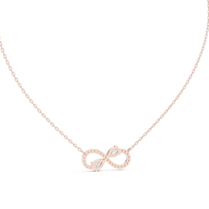 Luxury Infinity Diamond Pendant with Dual Stone Design