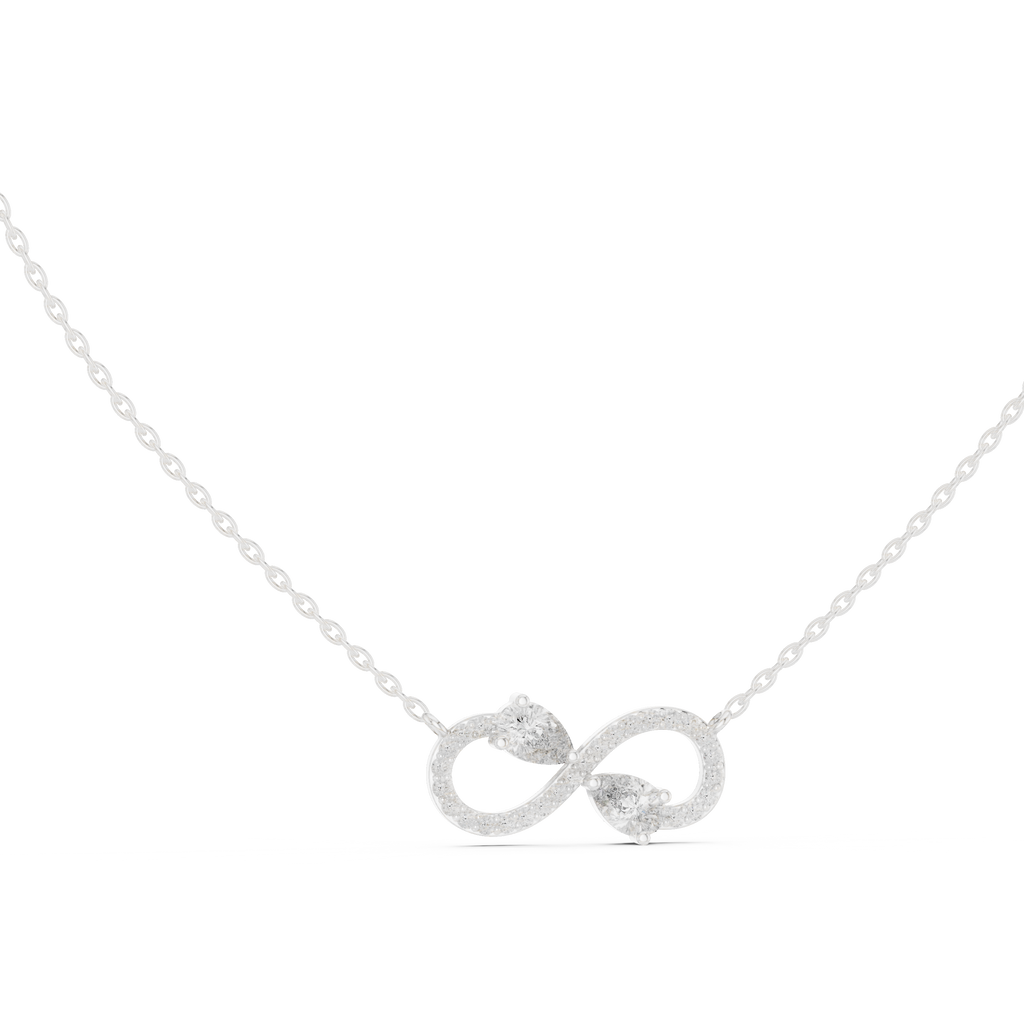 Luxury Infinity Diamond Pendant with Dual Stone Design