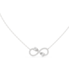 Luxury Infinity Diamond Pendant with Dual Stone Design