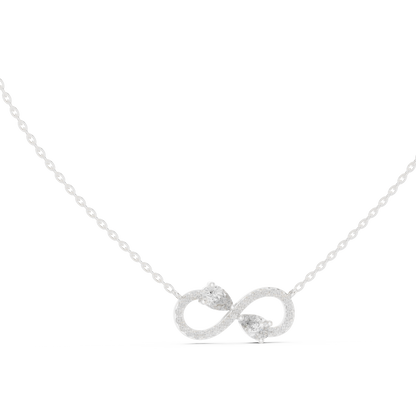 Luxury Infinity Diamond Pendant with Dual Stone Design