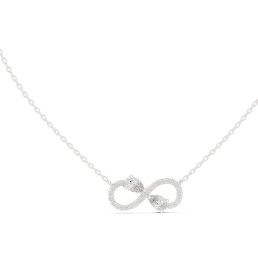 Luxury Infinity Diamond Pendant with Dual Stone Design