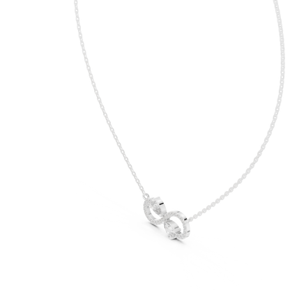 Luxury Infinity Diamond Pendant with Dual Stone Design