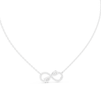 Luxury Infinity Diamond Pendant with Dual Stone Design
