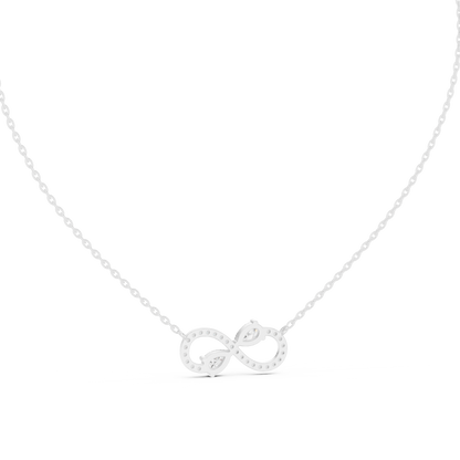 Luxury Infinity Diamond Pendant with Dual Stone Design