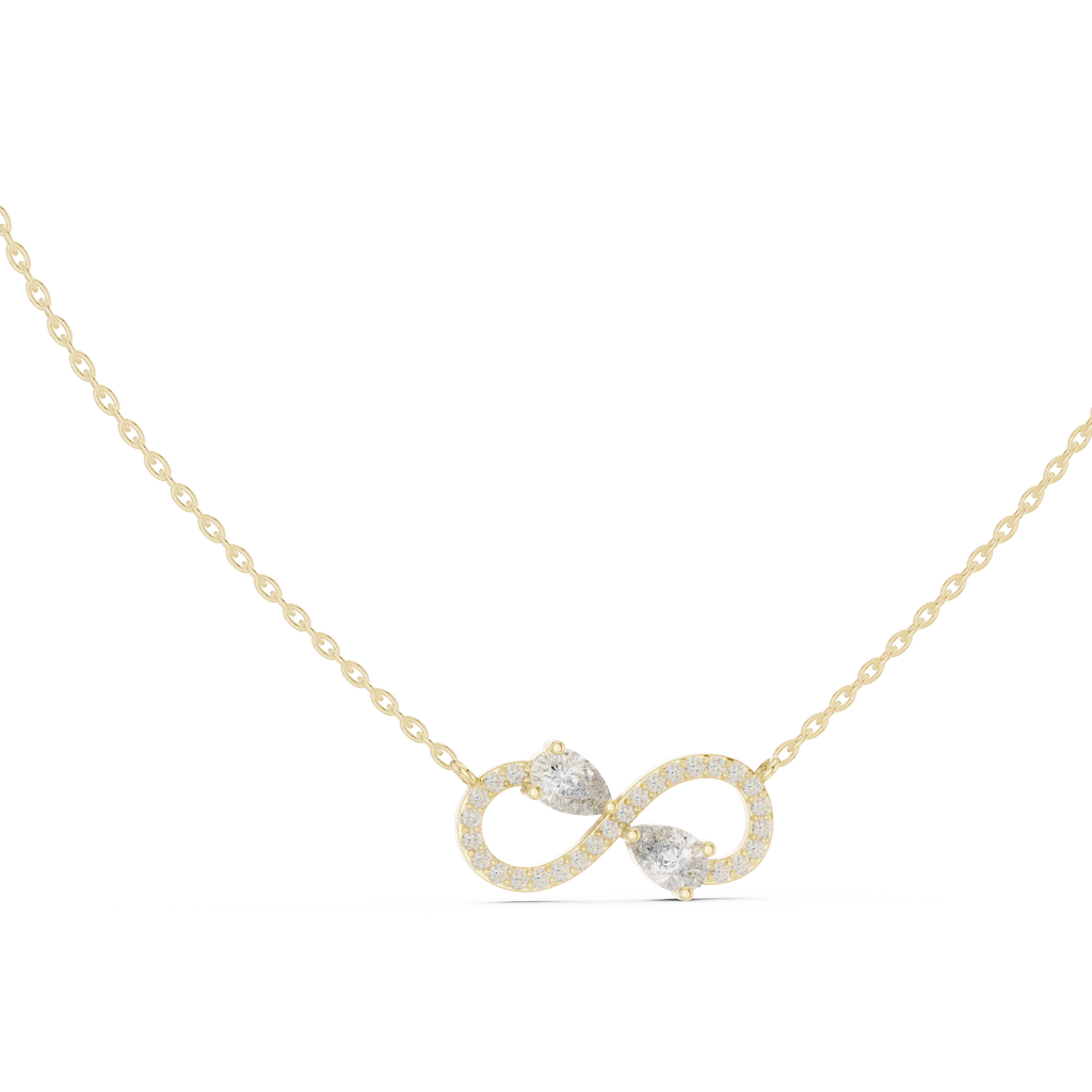 Luxury Infinity Diamond Pendant with Dual Stone Design