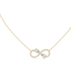 Luxury Infinity Diamond Pendant with Dual Stone Design