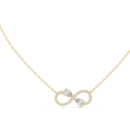 Luxury Infinity Diamond Pendant with Dual Stone Design
