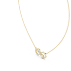 Luxury Infinity Diamond Pendant with Dual Stone Design
