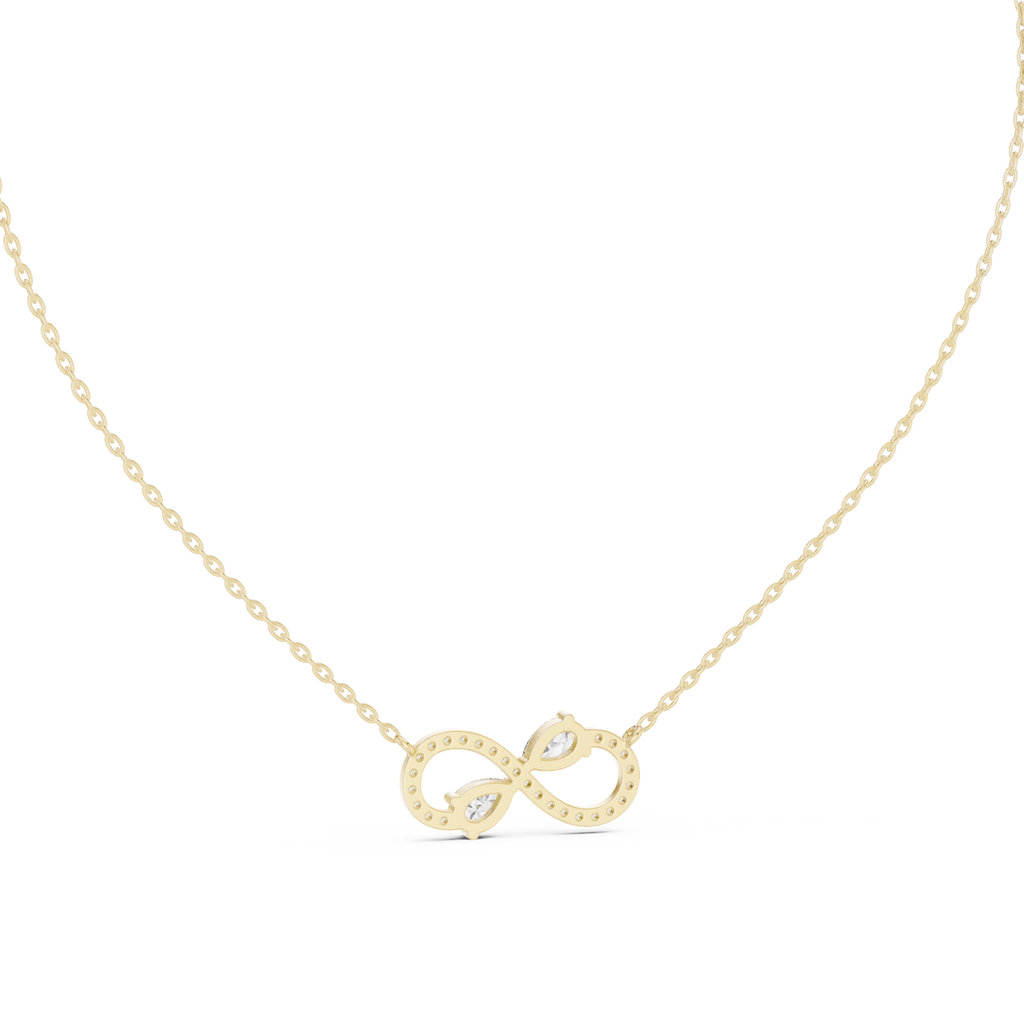 Luxury Infinity Diamond Pendant with Dual Stone Design