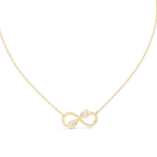 Luxury Infinity Diamond Pendant with Dual Stone Design