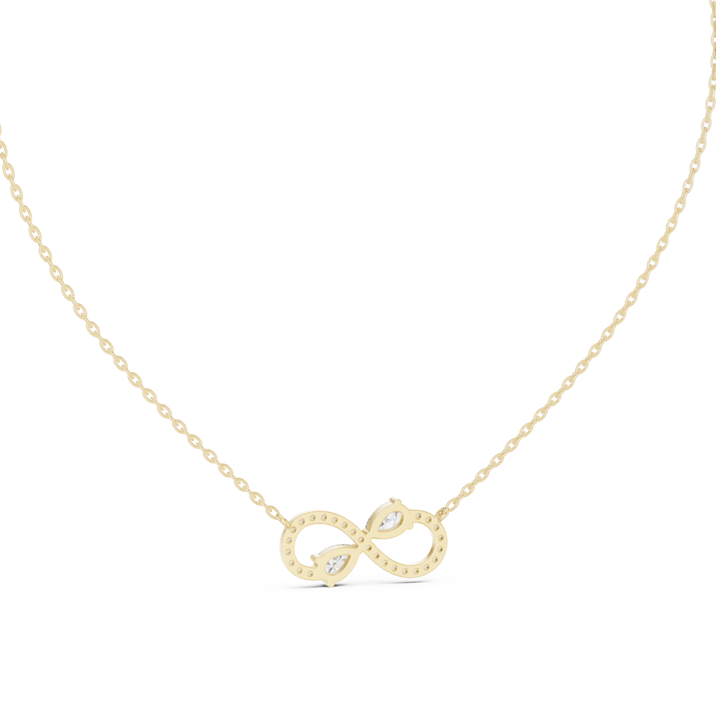 Luxury Infinity Diamond Pendant with Dual Stone Design