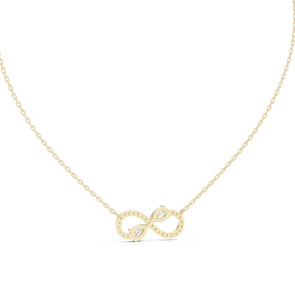 Luxury Infinity Diamond Pendant with Dual Stone Design