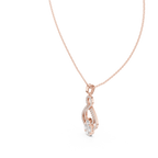Luxury Infinity Teardrop Diamond Pendant for Women