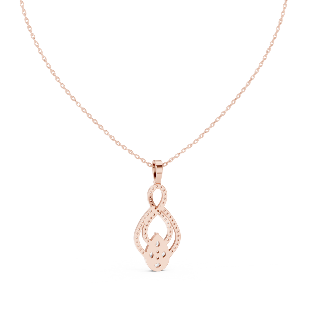 Luxury Infinity Teardrop Diamond Pendant for Women