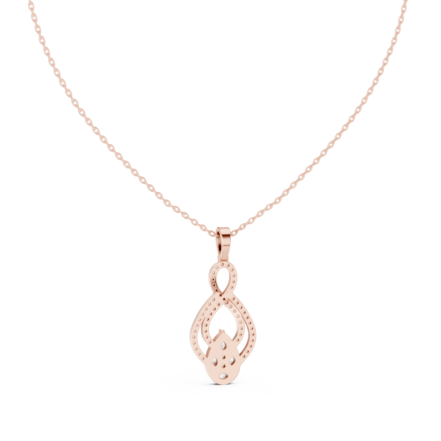 Luxury Infinity Teardrop Diamond Pendant for Women