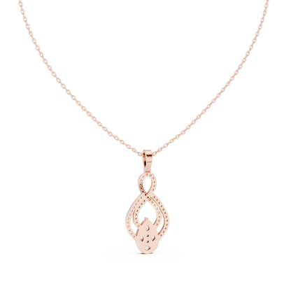 Luxury Infinity Teardrop Diamond Pendant for Women