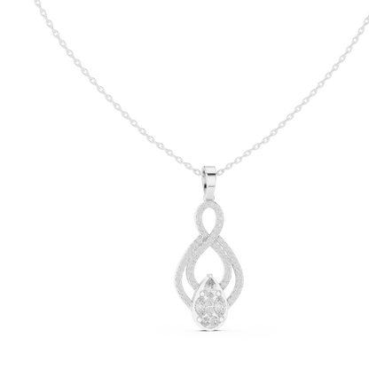 Luxury Infinity Teardrop Diamond Pendant for Women