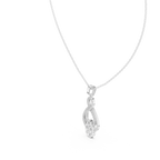 Luxury Infinity Teardrop Diamond Pendant for Women