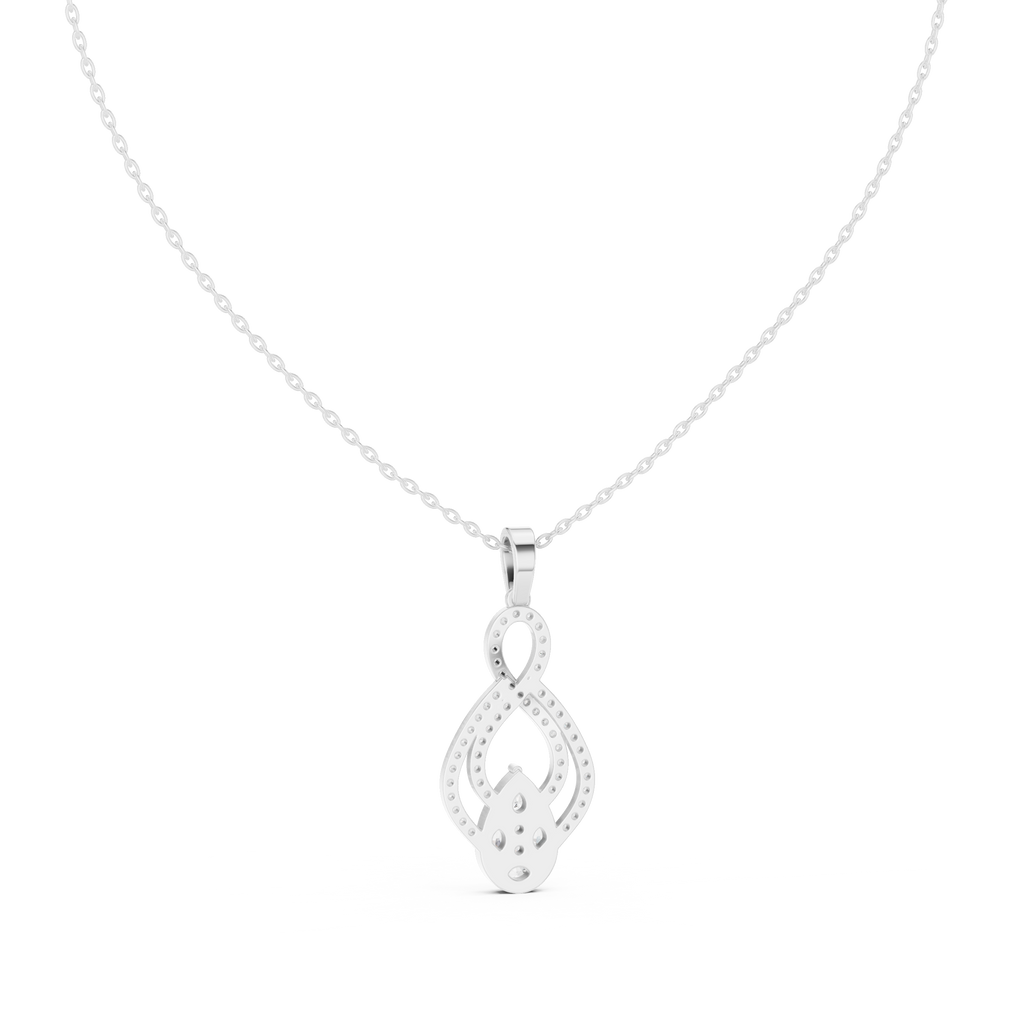 Luxury Infinity Teardrop Diamond Pendant for Women