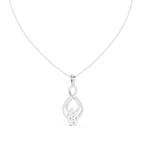 Luxury Infinity Teardrop Diamond Pendant for Women