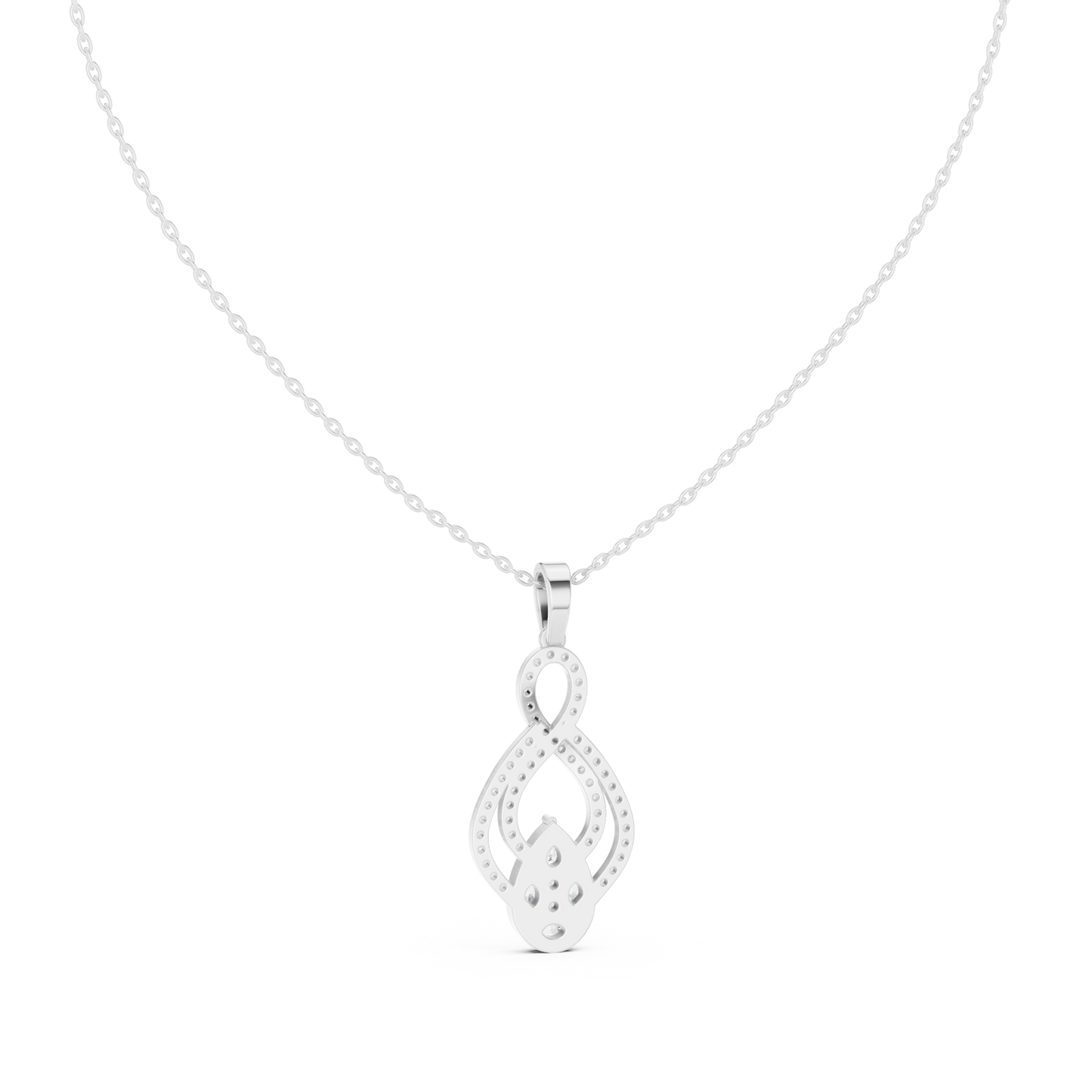Luxury Infinity Teardrop Diamond Pendant for Women
