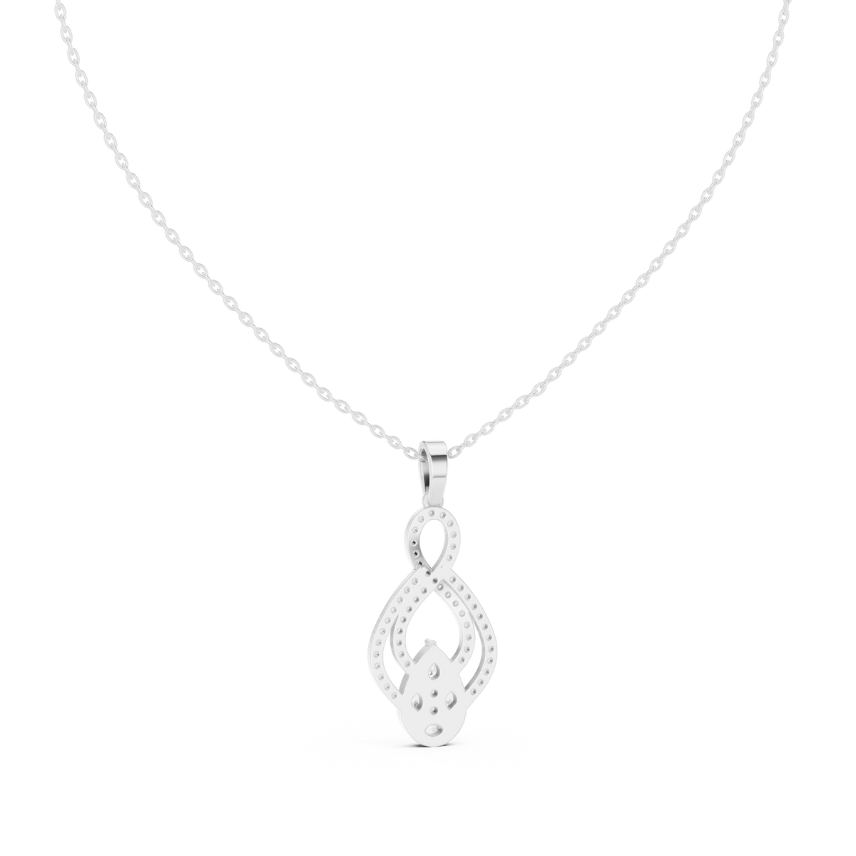 Luxury Infinity Teardrop Diamond Pendant for Women