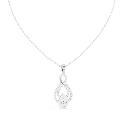 Luxury Infinity Teardrop Diamond Pendant for Women