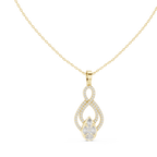 Luxury Infinity Teardrop Diamond Pendant for Women